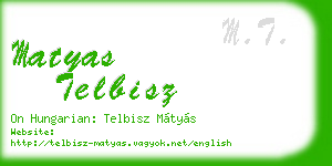 matyas telbisz business card