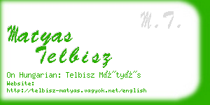 matyas telbisz business card